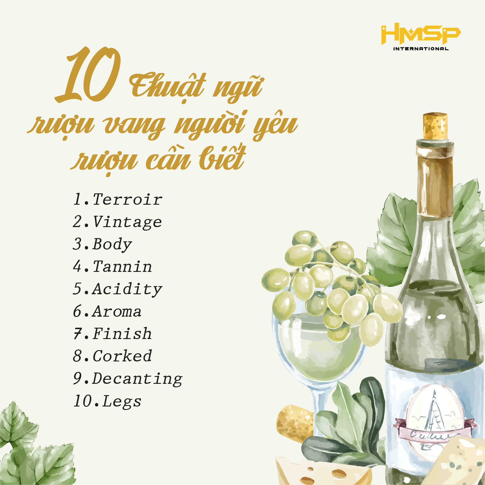 10 thuật ngữ rượu vang